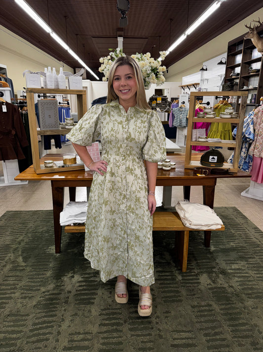 The Butterfly Garden Midi in Sage