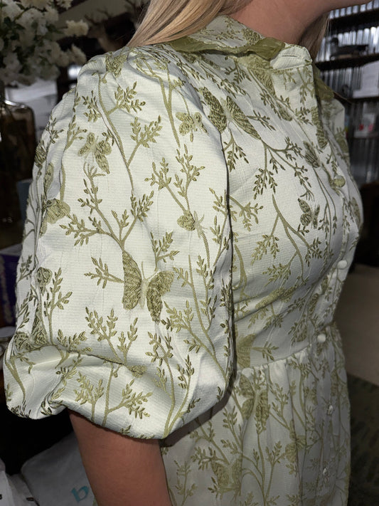 The Butterfly Garden Midi in Sage