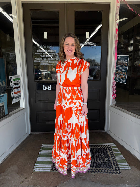 Savannah Sunset Tiered Maxi Dress