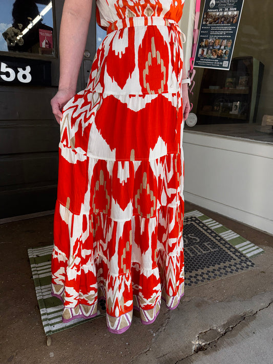 Savannah Sunset Tiered Maxi Dress