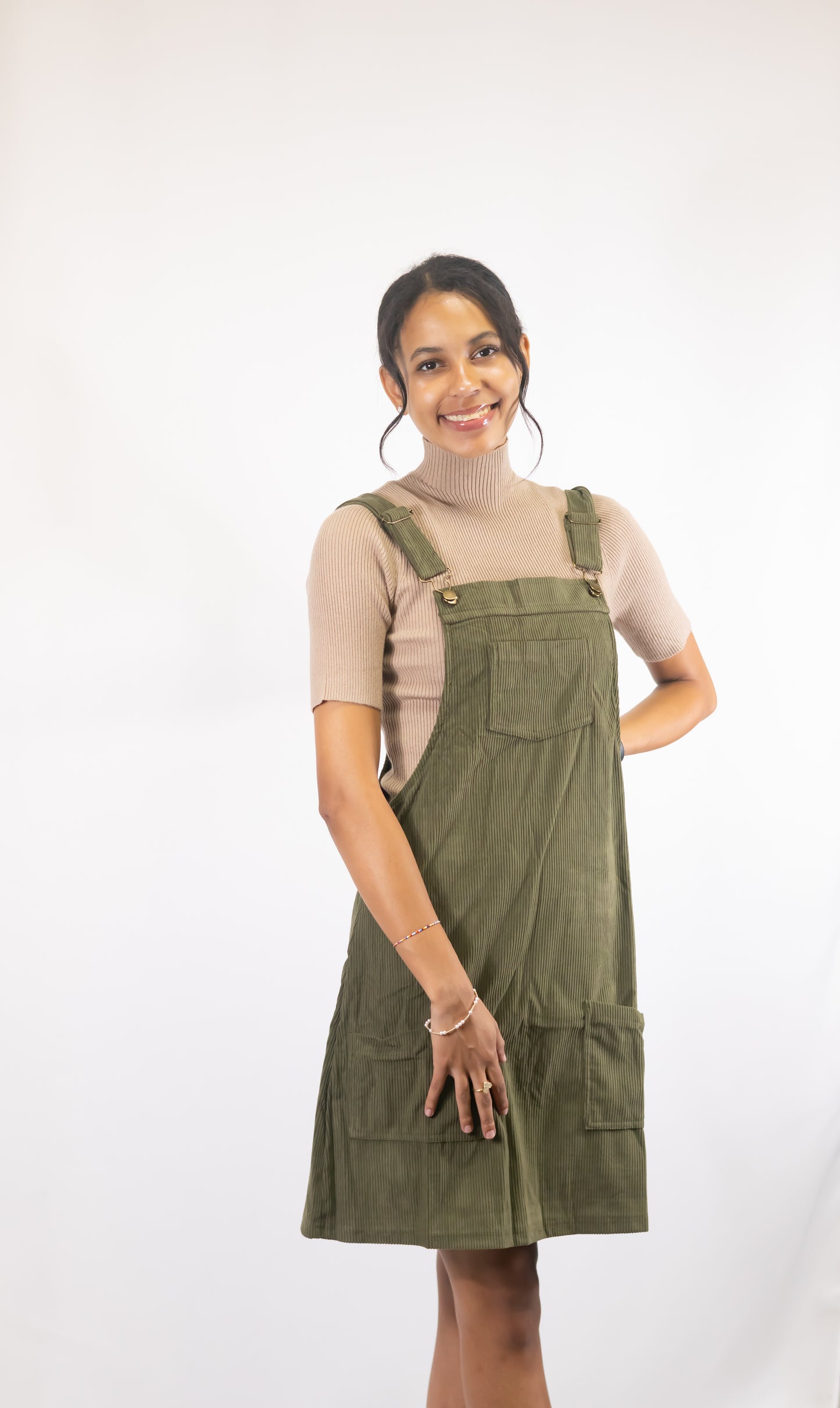 Kyra Corduroy Overall Dress