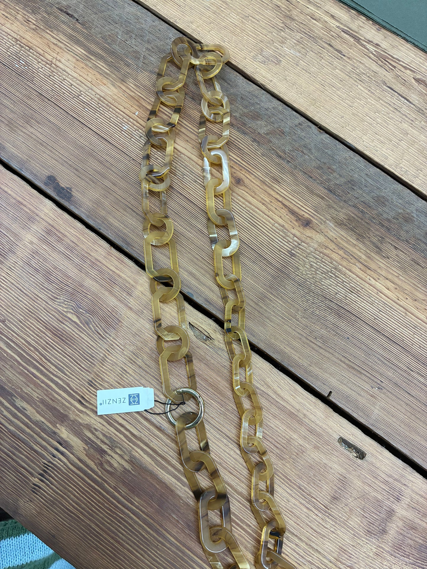 The Double Margot Link Necklace in Tortoise