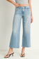 Mid Rise Slim Wide Leg Jeans - Light Wash