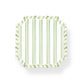 Acrylic Green & White Striped Coaster