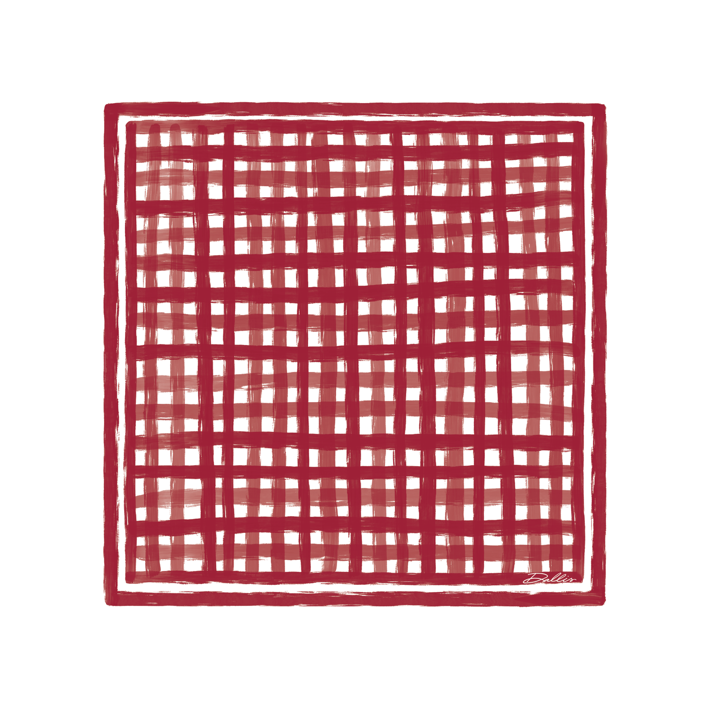 Tailgate Check Scarf in Crimson