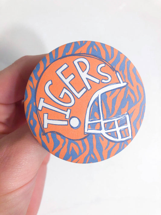 Tigers Helmet Button (navy)