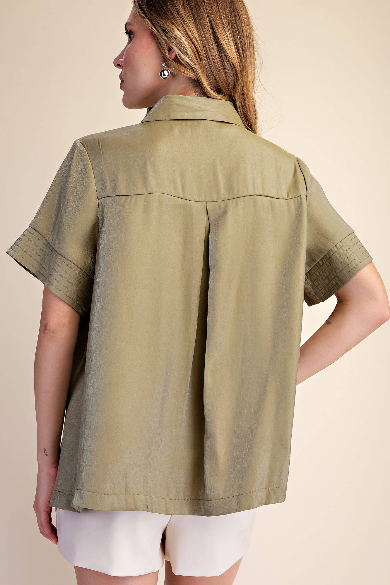 The Camille Top in Olive