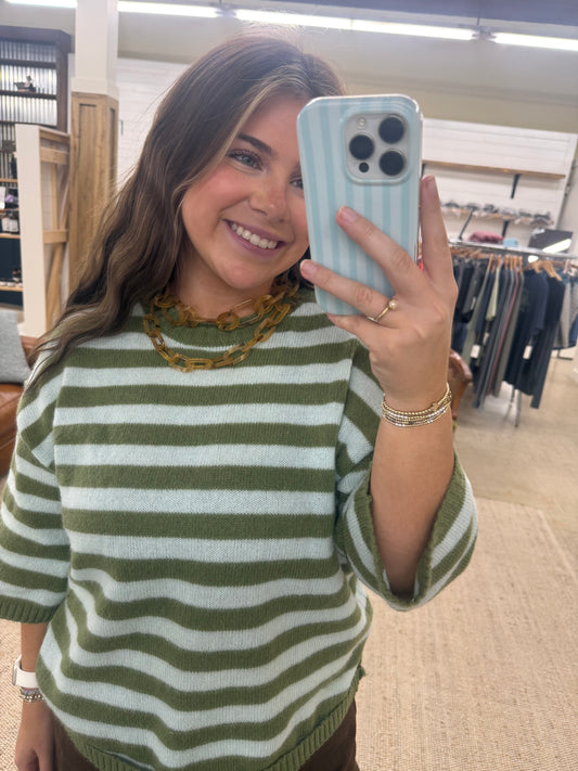 The Double Margot Link Necklace in Tortoise