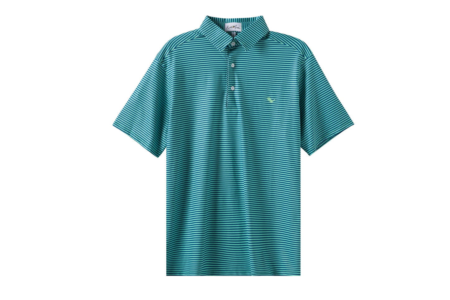 Youth - Sealime + Blue Stripe Performance Polo