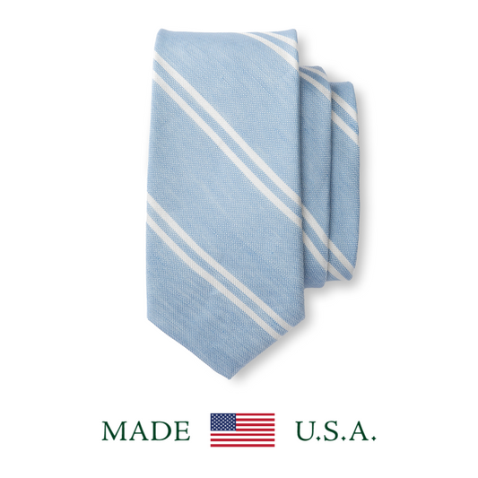 Silk Linen Stripe Tie