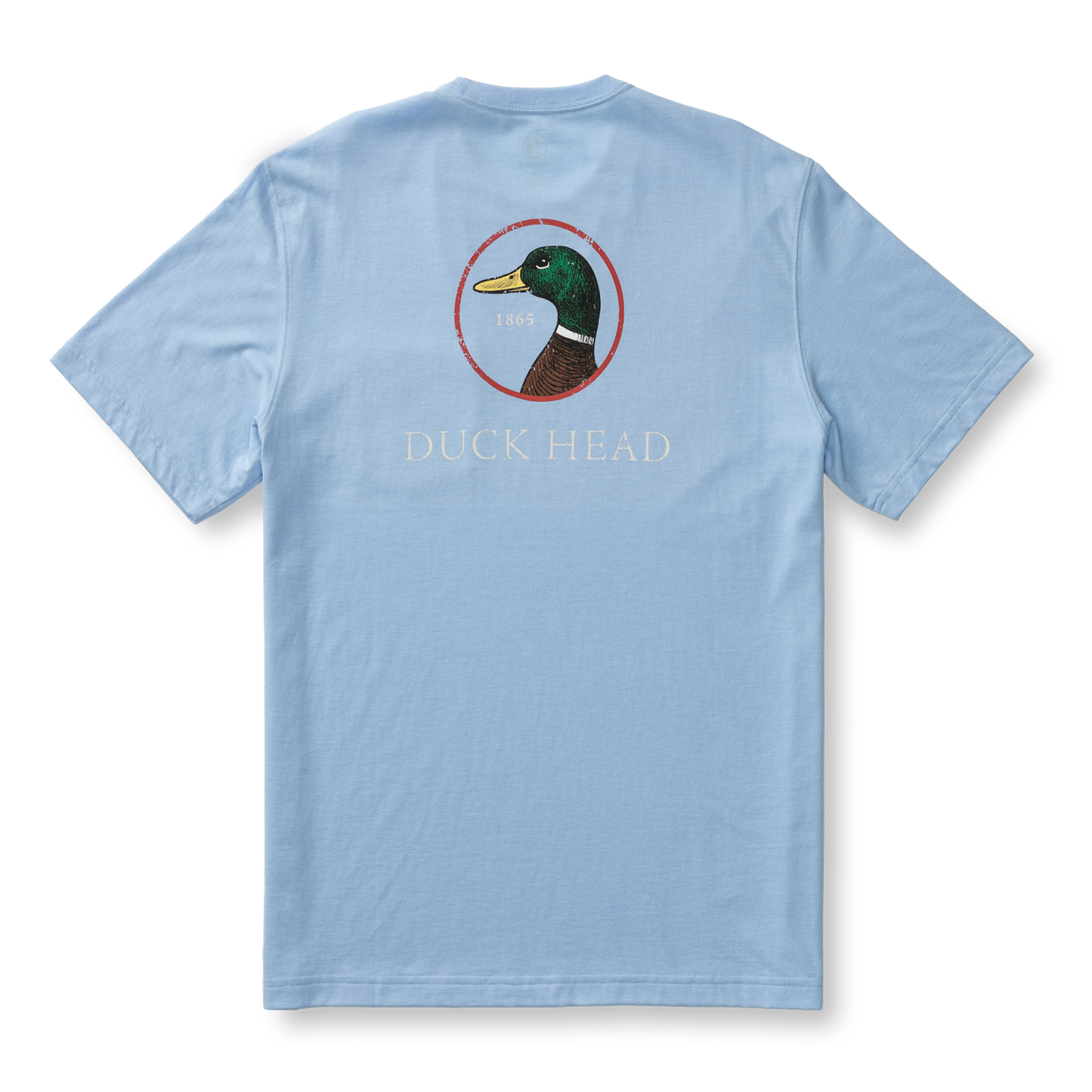 Duckhead Logo T-shirt in Serenity Blue Heather