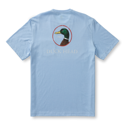 Duckhead Logo T-shirt in Serenity Blue Heather