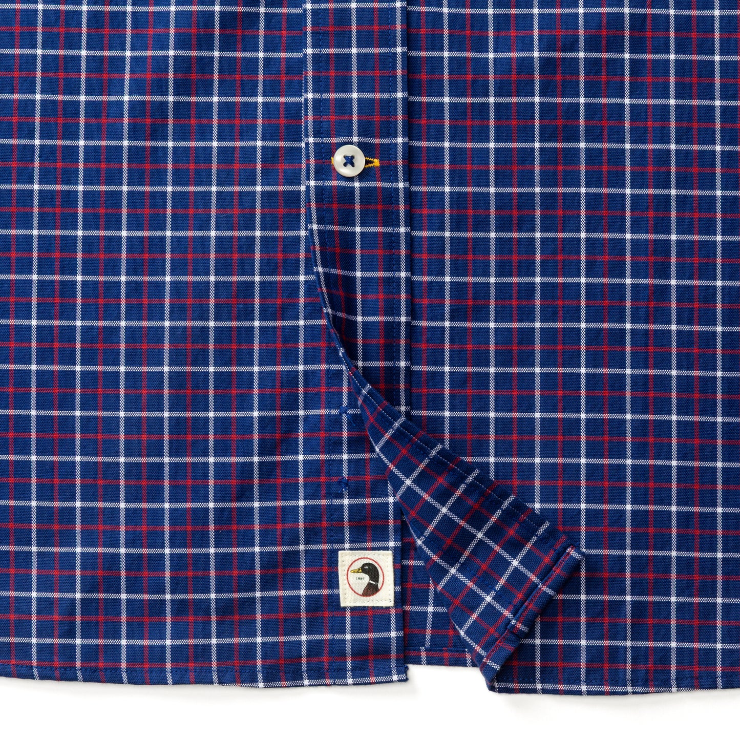 Kline Plaid Cotton Oxford Sport Shirt in Beacon Blue