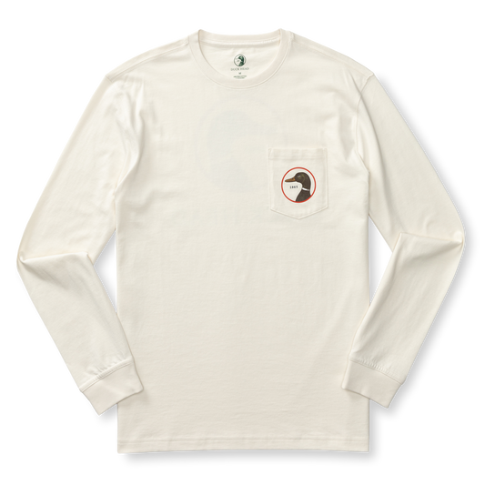Duckhead Logo T-shirt LS in Antique White