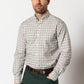 Cooper Plaid Cotton Twill Sport Shirt in Emerald Green