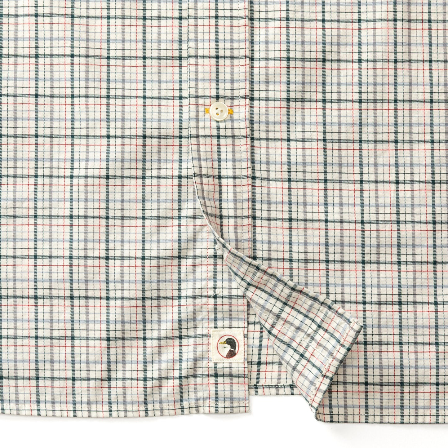 Cooper Plaid Cotton Twill Sport Shirt in Emerald Green