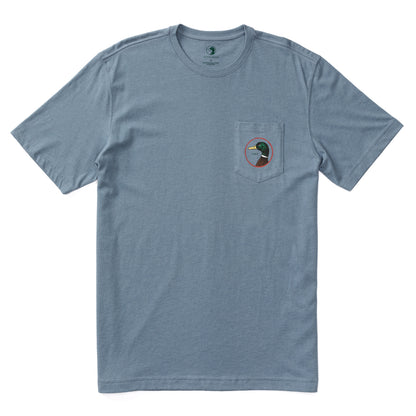Duck Head Logo T-Shirt in Stone Blue Heathered